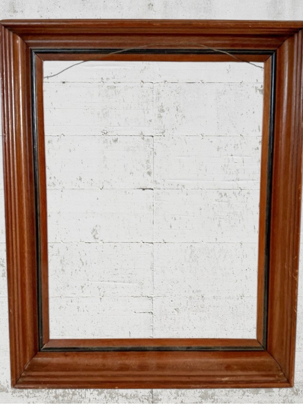ANTIQUE Picture Frame Solid BEVELED Wood BLACK TRIM Picture Frame FOR 8.75X10.75